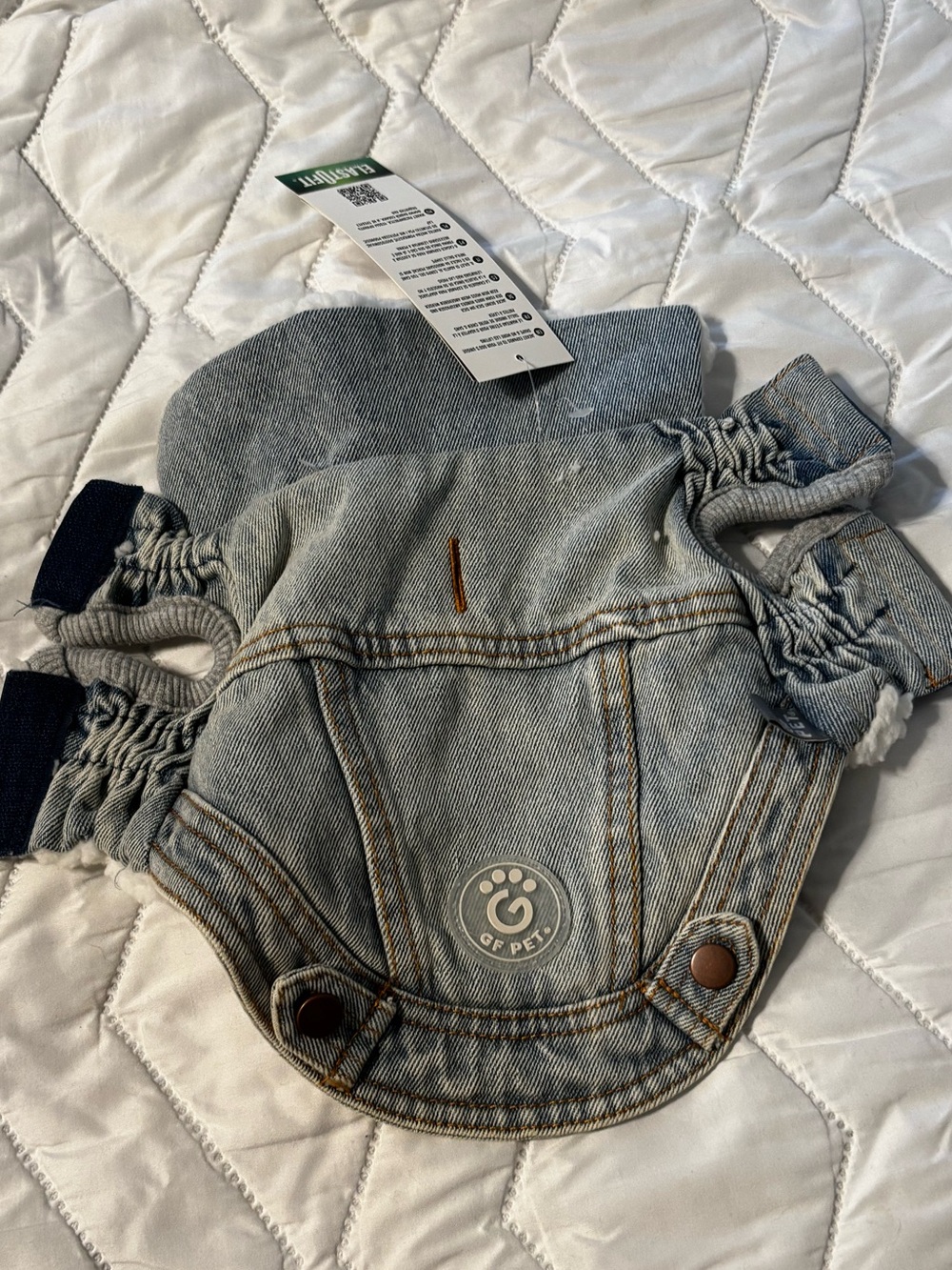 GF Pet Light Wash Denim Pet Jacket